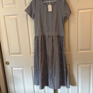 Striped cotton dress